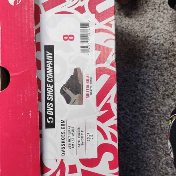 Dvs militia boot Men's size 8 NO BOX - Picture 3 of 3